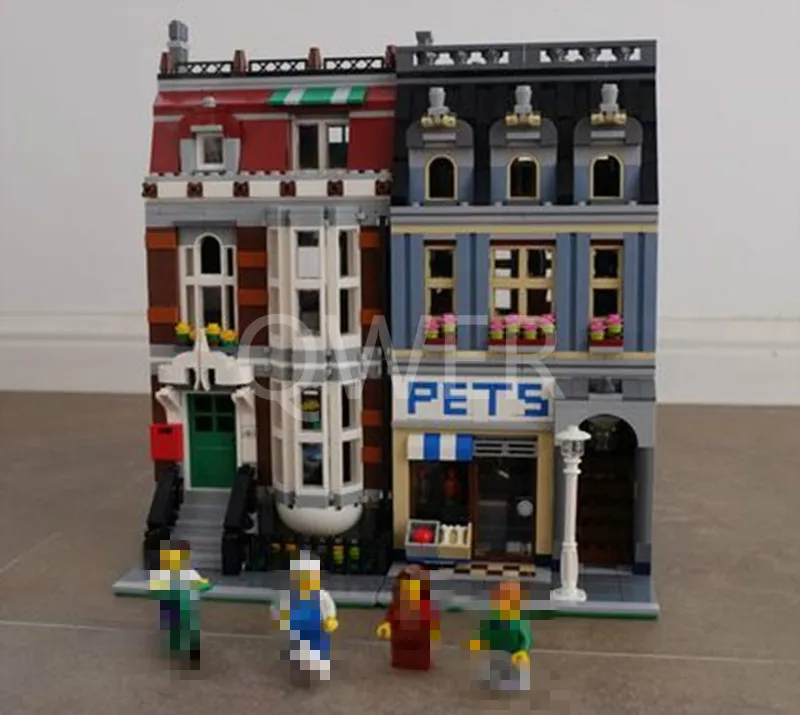 2082 шт городской уличный Pet Shop модели строительные конструкторы кирпичи для