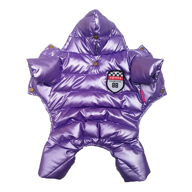 XS-XXL одежда с принтом в виде собак теплая Pet куртки для собак ветрозащитная одежда на Хлопчатобумажной Подкладке Костюмы толстовки для щенка 4 ноги одежда пуховая куртка
