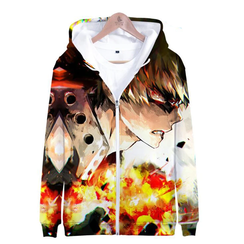 My Hero Academia Zipper Jacket Boku No Hero Academia 3D Hoodie Anime Cosplay Costume School Uniforms Mens Hoodies Sweatshirts