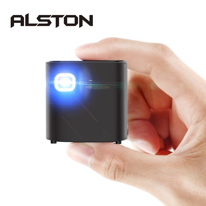 ALSTON S12 мини проектор HD 50ANSI lumens Удобный для переноски домашний 1080P с батареей video