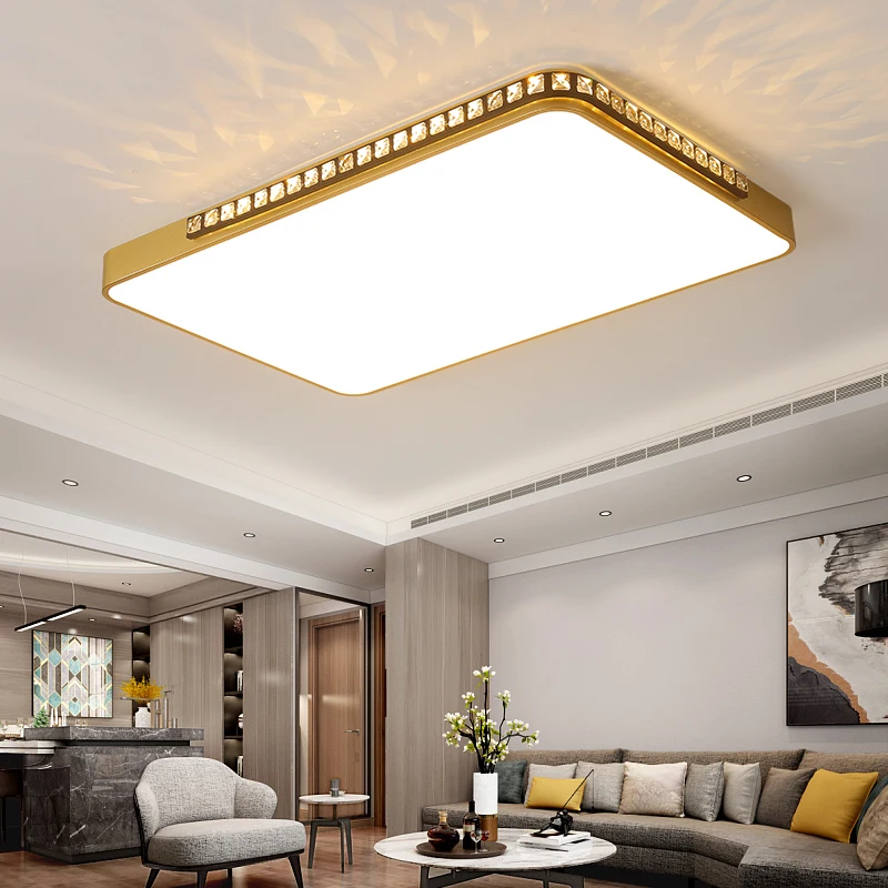 

Thickness 5.5cm modern crystal chandelier Square/rectangle led chandelier lighting for living refectory bed room lampadario led