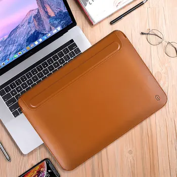 Computer Accessories & Peripherals Computers WIWU Laptop Sleeve for Macbook Pro 13 case Portable Laptop Bag 13.3 Inch PU Leather Waterproof Case for MacBook Air 13 Sleeve Enfield-bd.com