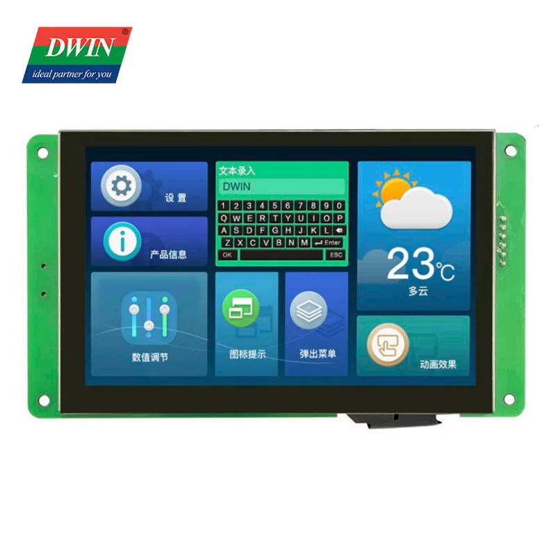 DWIN 800*480 Ƶ̳ ÷, RS232/TTL HMI Һ ġ г, ESP32 ȭ, LCD , Ʈ UART TFT , 5 ġ,  