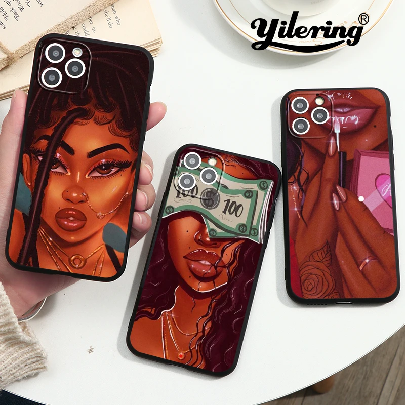 Fashion Black Dollar Girls Phone Cases For Iphone 12 Mini 11 Pro Xs Max Xr 6s 6s 7 8 Plus Case Soft Tpu Cover For Iphone Se Phone Case Covers Aliexpress