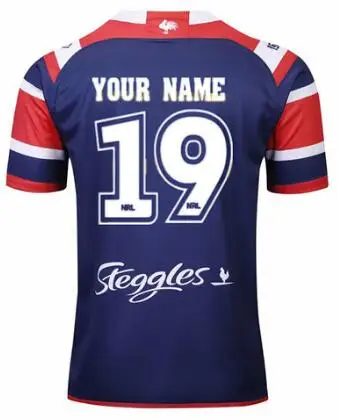 Print name number Сиднея петухи Регби Джерси Размер: S-3XL - Цвет: Print name number