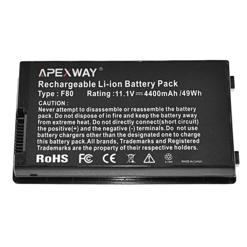Apexway Аккумулятор для ноутбука Asus F80 F80Cr F80s F81 F81E F81Se F83 F83Cr F83E F83S F83Se F83T F83V F83VD F83VF K41