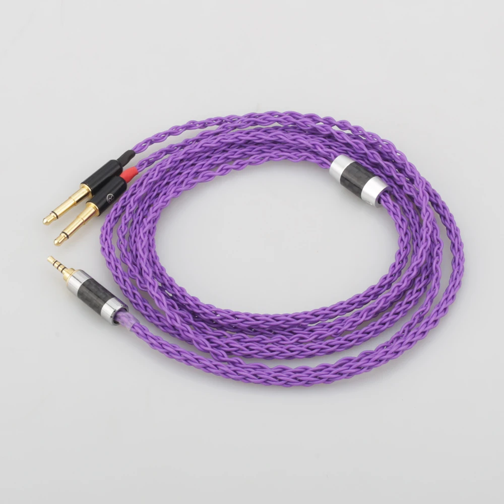Audiocrast HIFI Silver Plated Headphone Upgrade Cable for Meze 99 Classics Focal Elear T1P T5P t1 MDR Z7 D600 D7100 Headphones