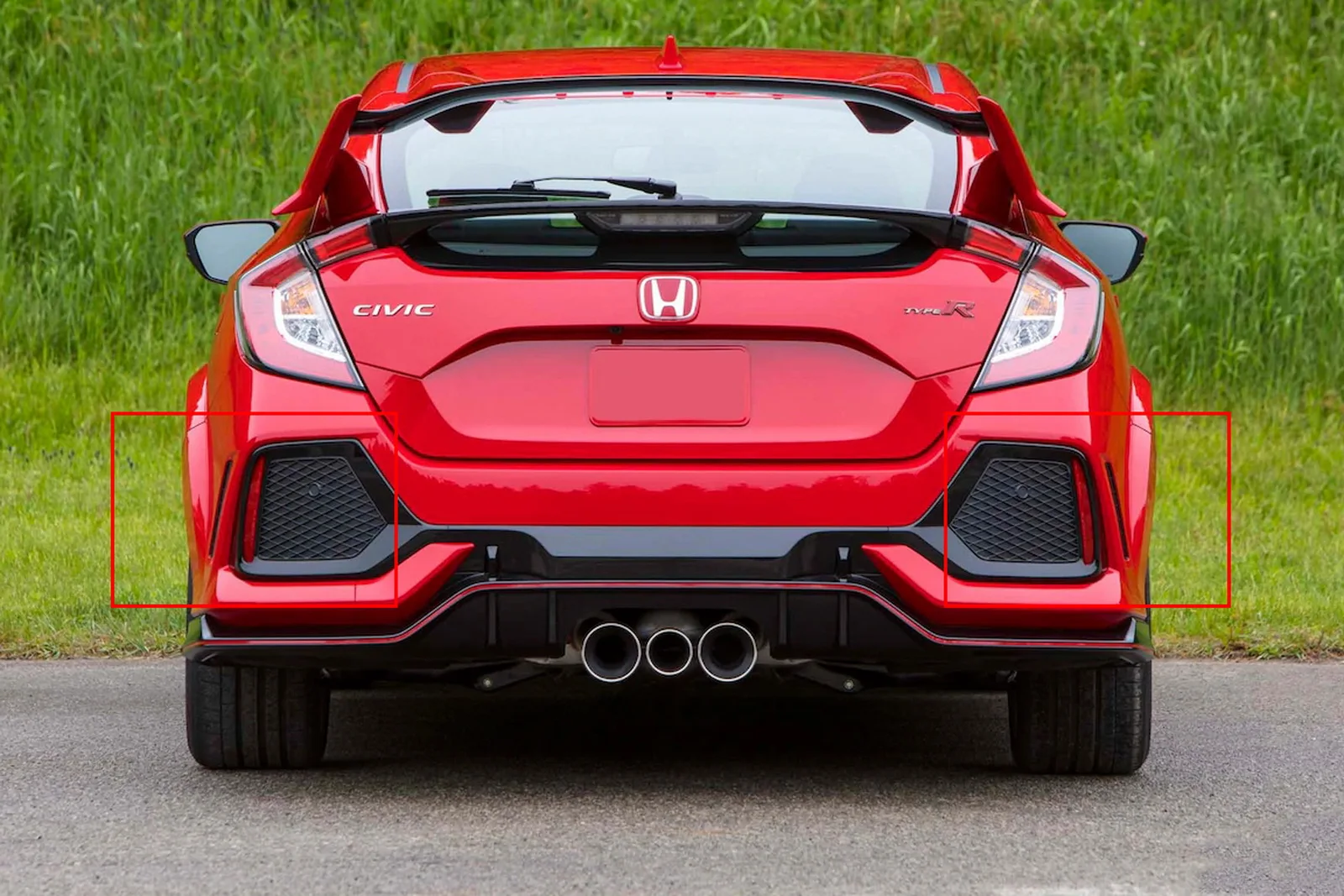 2 шт. задний бампер отражатель красный объектив для Honda Civic X MK X FK FC Тип R-up