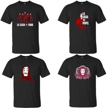

T shirt men Funny Design La Casa De Papel T Shirt Money Heist Tees TV Series Tshirts Men Short Sleeve House of Paper T-Shirt