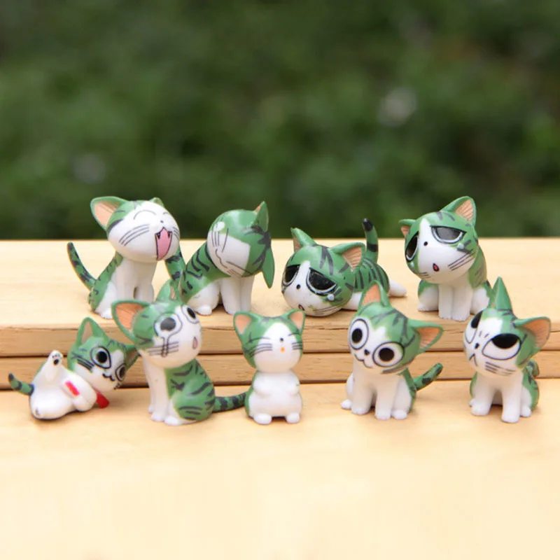 Kawaii 9 шт. Chi The Cat маленькая фигурка 3 см микро пейзаж маленький милый котенок