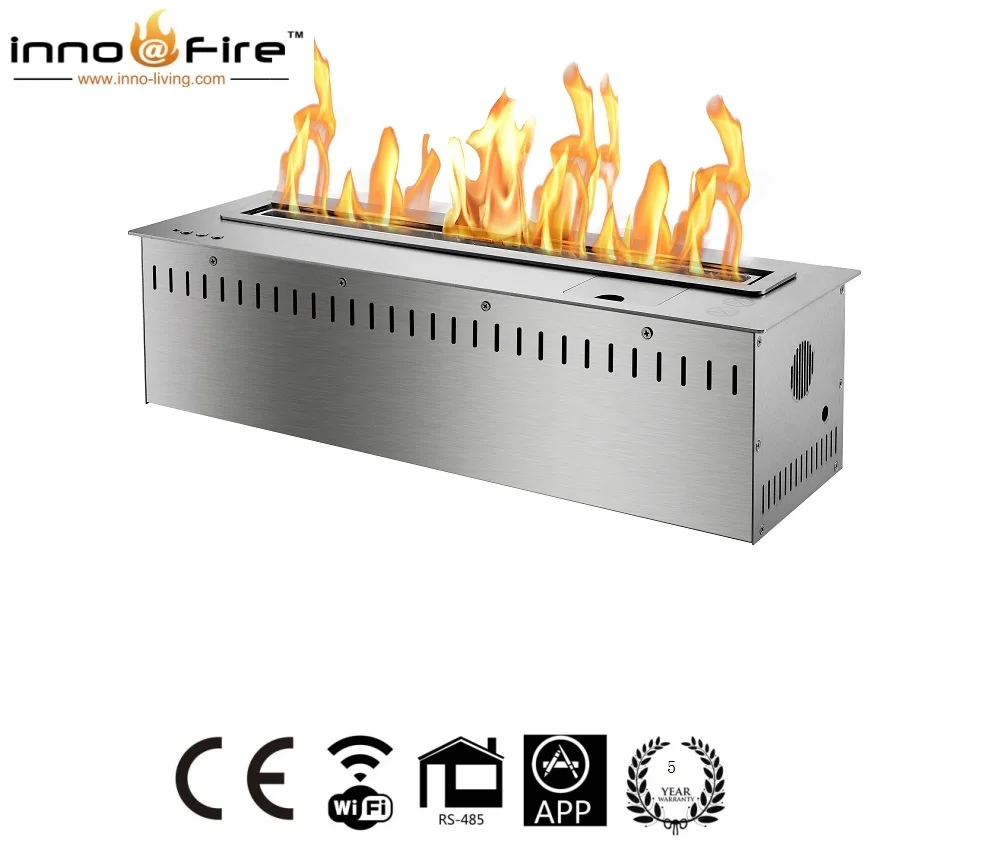 

21 августа Inno-Fire 36-дюймовая Серебристая или черная горелка на этаноле, Wi-Fi камины, плиты