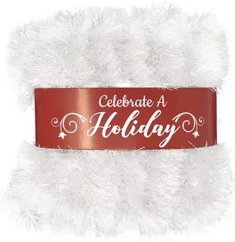 

50 Foot Tinsel Garland for Christmas Decorations - Non-Lit Holiday Decor for Outdoor or Indoor Use - Premium Quality Home Garden