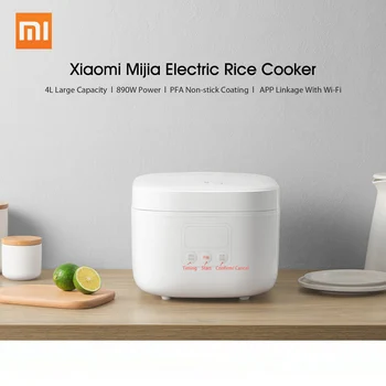 

Xiaomi Mijia Electric Rice Cooker Warmer 4L 890W 24Hrs Timing Dual Temperature LED Display 220V Non Stick Smart Cooking APP WiFi
