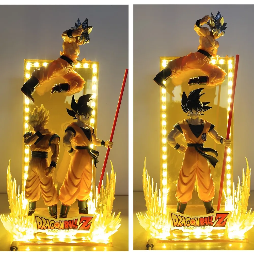 Аниме Dragon Ball Z Shenlong светодиодные фигурки ночные огни Shenrou хрустальные шары дистанционное управление DBZ Figma Рождественский подарок игрушки куклы