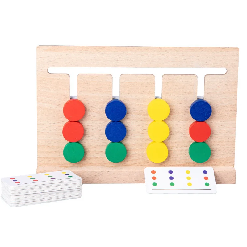 

Children Exercise Logical Thinking Orientation Capability Training Reaction Force Matching Four Colors Game Educational Toy