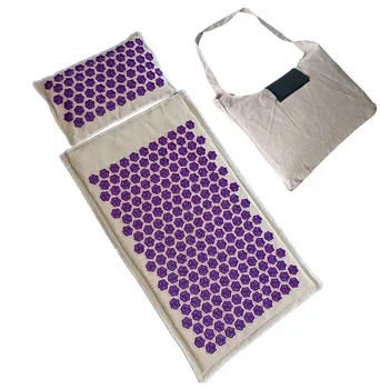 

Acupressure Massage Mat Pillow Set Yoga Mat for Relieves Stress Back Neck Sciatic Pain Relaxation Tension Release
