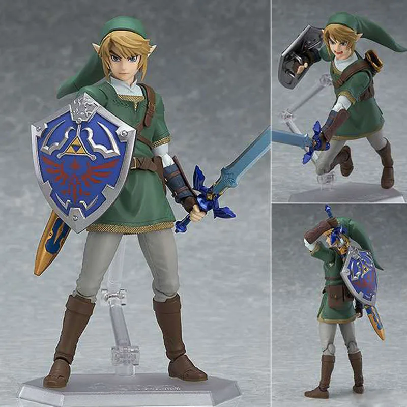 Cartoon The Legend of Zelda Link Game Figures Shield Sword Archer Weapon Sonic 