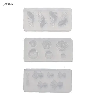 

3Pcs Mini Size Goldfish Lotus Leaf Earrrings Necklaces Resin Water Dag DIY Resin Jewelry Mold Kit Jewelry Making Tools