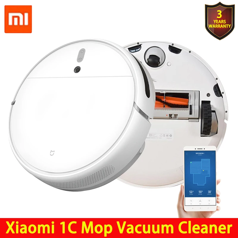 

XIAOMI MIJIA Mop Robot Vacuum Cleaner 1C for Home Auto Sweeping Mopping Dust Sterilize cyclone Suction Smart Planned WIFI APP