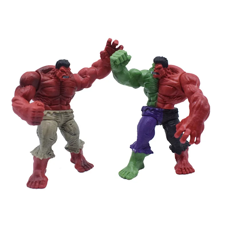 4Pcs The Incredible Avengers Hulk Grün Rot Action Figure Spielzeug 4,3 " 
