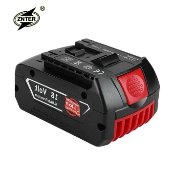 

Znter 18V 6000mAh Power Tools Battery For Bosch Lithium Rechargeable Batteries Cordless for Bosch Drill BAT609 BAT618 JSH180