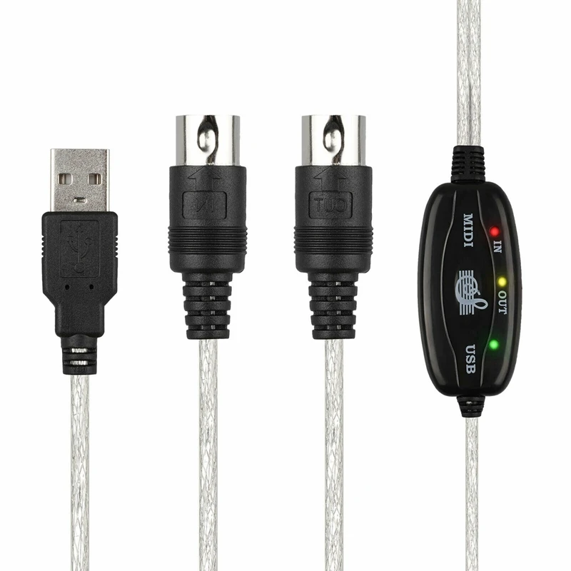 MIDI к USB кабель конвертер разъем ПК к синтезатору музыкальная клавиатура адаптер для домашней музыкальной студии