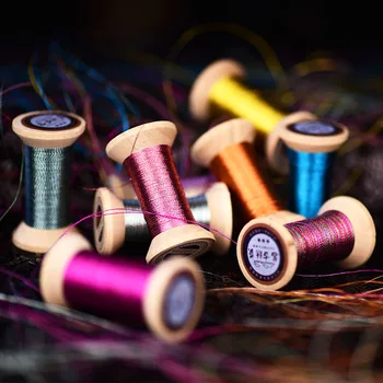 

Different color series of Gold Line/French embroidery thread/embroidery spool/colorful gold embroidery thread/ 50 meters/roll