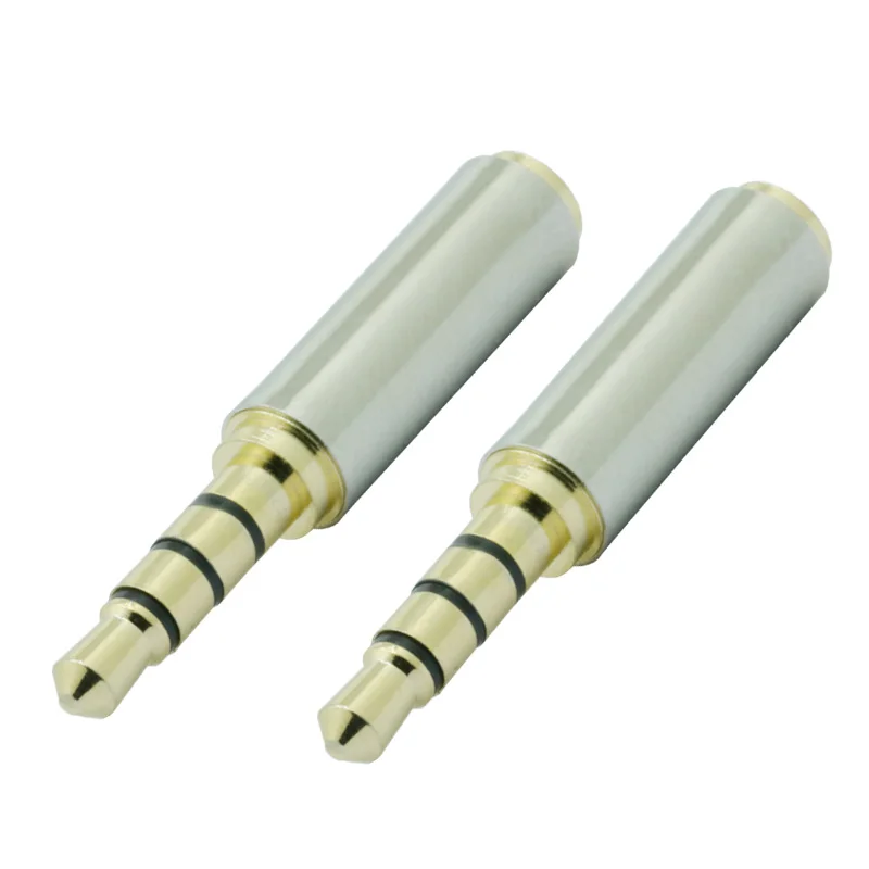 100pcs 2 5 mm Female to 3 5 mm Male 4pin Stereo Aduio Adapter Converter Plug Headphone Jack 3 5mm to 2 5mm 4 Pole TRRS Connector