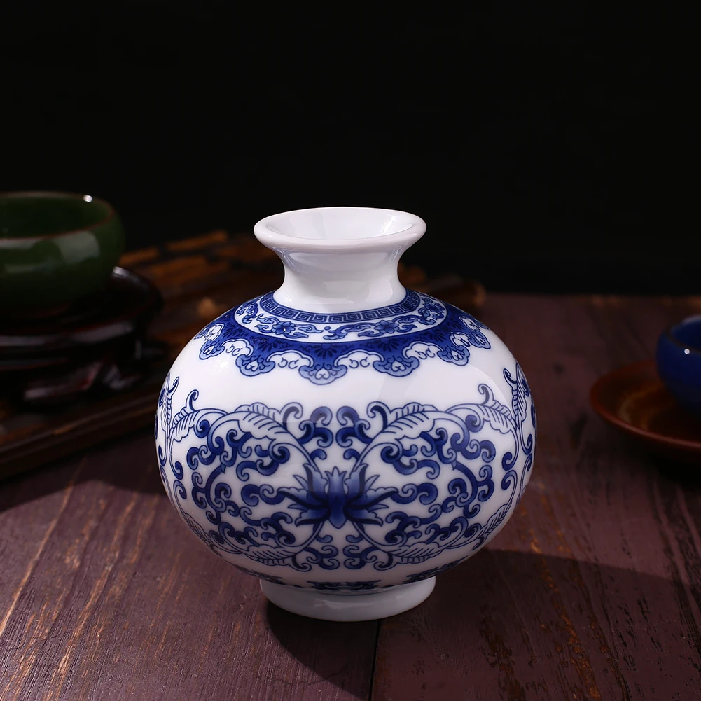 Vintage Home Decor Ceramic Vases Chinese Blue And White Porcelain C Pattern