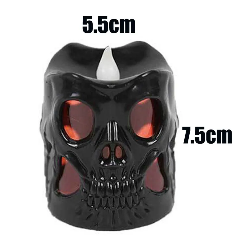 4Pcs Halloween Light Decoration Skull Candle Lamp Colorful Night Light Garland Led Light Luces Led Decoracion 35SEP1016
