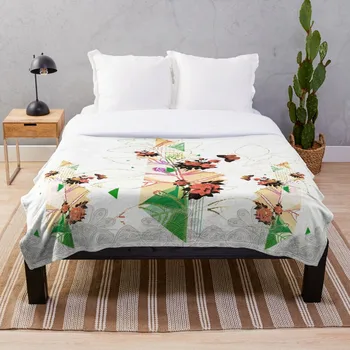 

Printed Throw Blanket Sherpa Fleece Soft Blanket Flannel Rug Home Decoration For Bed Drop Shipping Collage Vintage