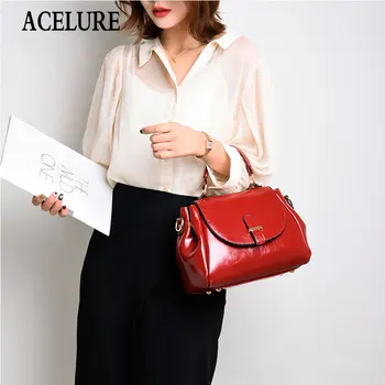 

ACELURE Solid Boston Bags for Fashion PU Leather Shoulder Bags Luxury Fashion Small Handbags Designer Fashion Crossbody Bag