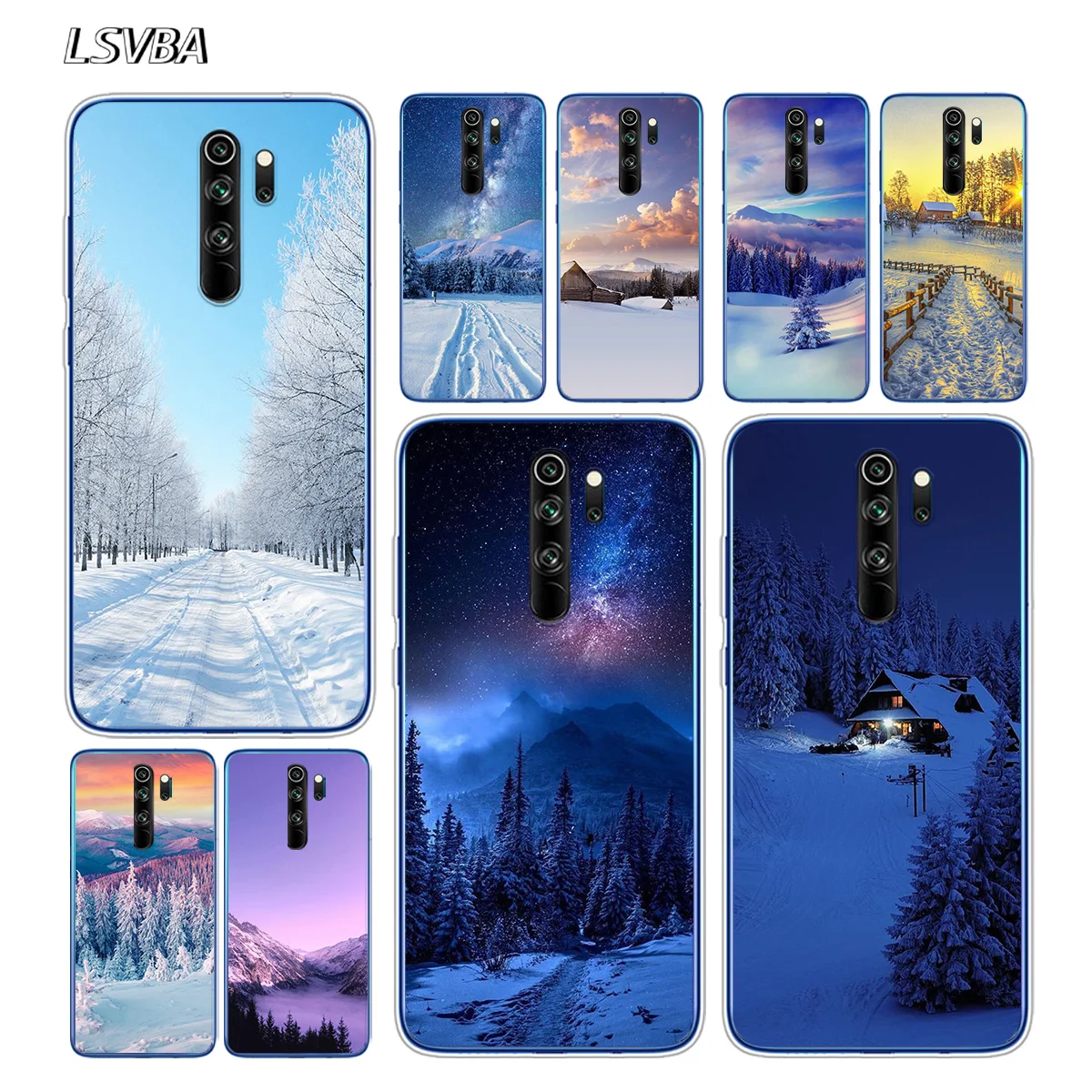 Soft TPU Silicone Cover Landscape Winter Light Snow For Xiaomi Redmi Note 9 9S 8T 8 7 6 5A 5 4X 4 Pro Max Phone Case | Мобильные