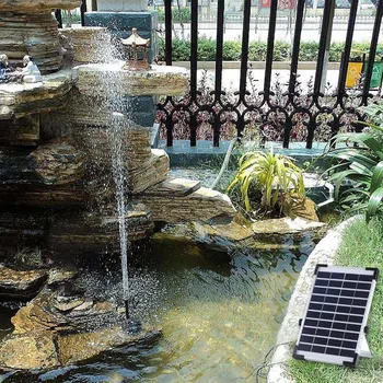 

Solar Pump 5W Free Standing Floating Solar Bird Bath Water Pumps for Garden #C