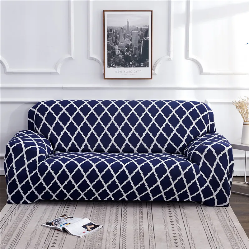 Lingge узор стрейч чехлы для диванов большая эластичный спандекс диван Полотенца плотно прилегает к телу завернуто в 1/2/3/4 сиденья - Цвет: Color 1
