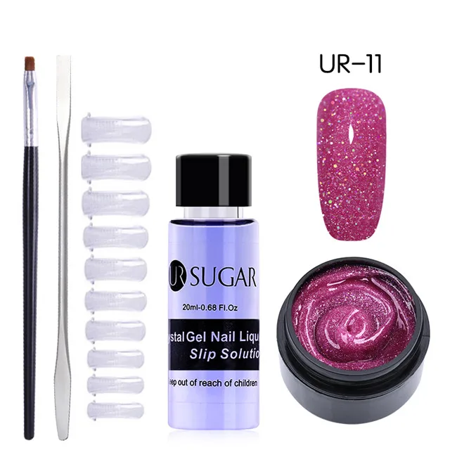 5pcs set11 UR SUGAR 15 мл быстрое строительство поли гель для ногтей толстый строитель гель блеск УФ Гель-лак маникюрный наращивание ногтей гели набор - Цвет: 5pcs set11