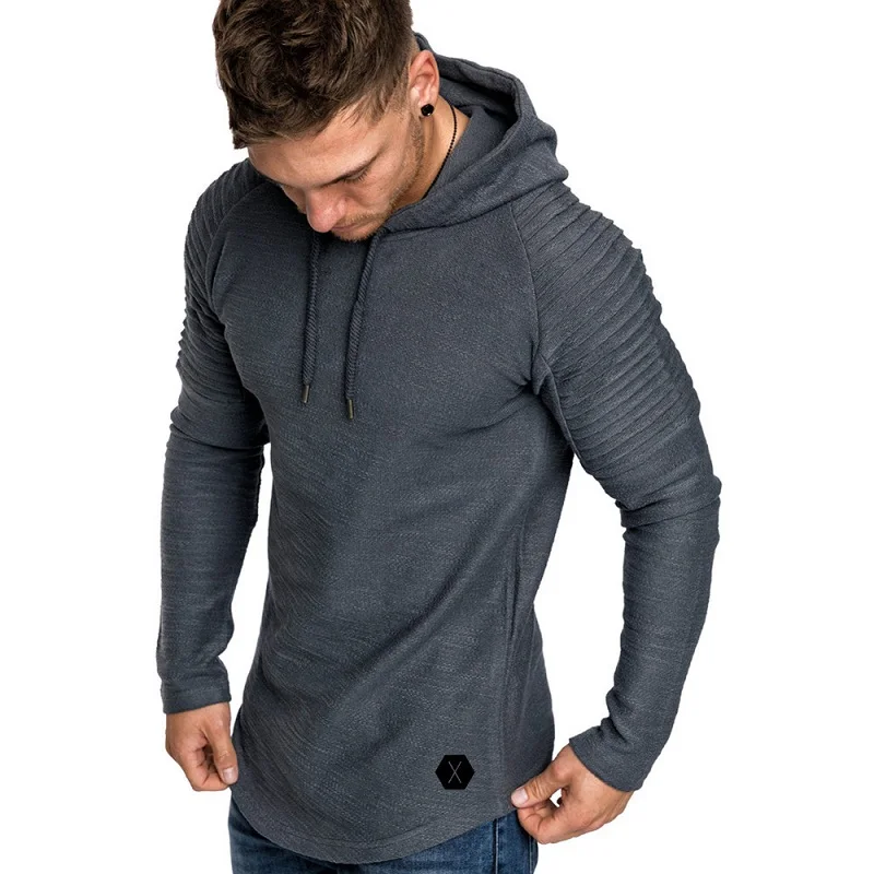 Solid hoodie for men mens clothing jackets & hoodies