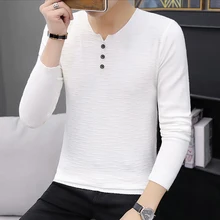 Вязаный пуловер с v-образным вырезом, свитера, повседневные однотонные мужские свитера, пуловеры с длинным рукавом, топы весна-осень размера плюс 3XL, мужской свитер