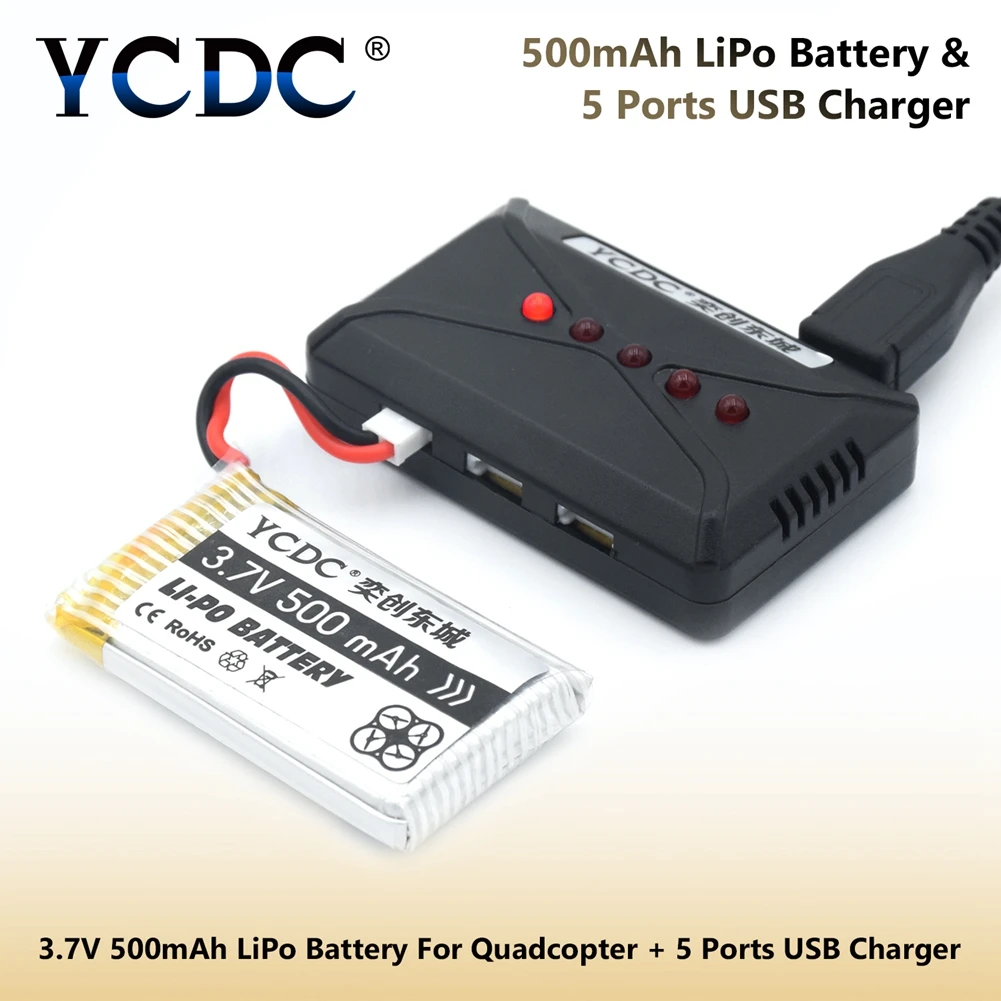 1/4/5 шт. Квадрокоптер Батарея 3 7 V 500 мАч для Syma X5C X5SC X5SW UDI U45 U45W с дистанционным