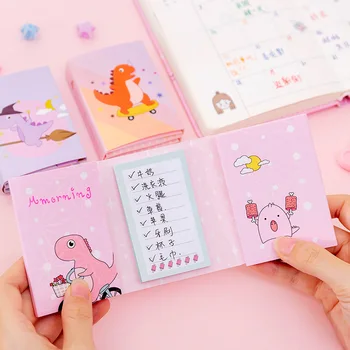 

Cute Dinosaur Fold Memo Pads Kawaii Cartoon Sticky Notes Writing Stickers For Kids DIY Stationery School Office Novely Supplies