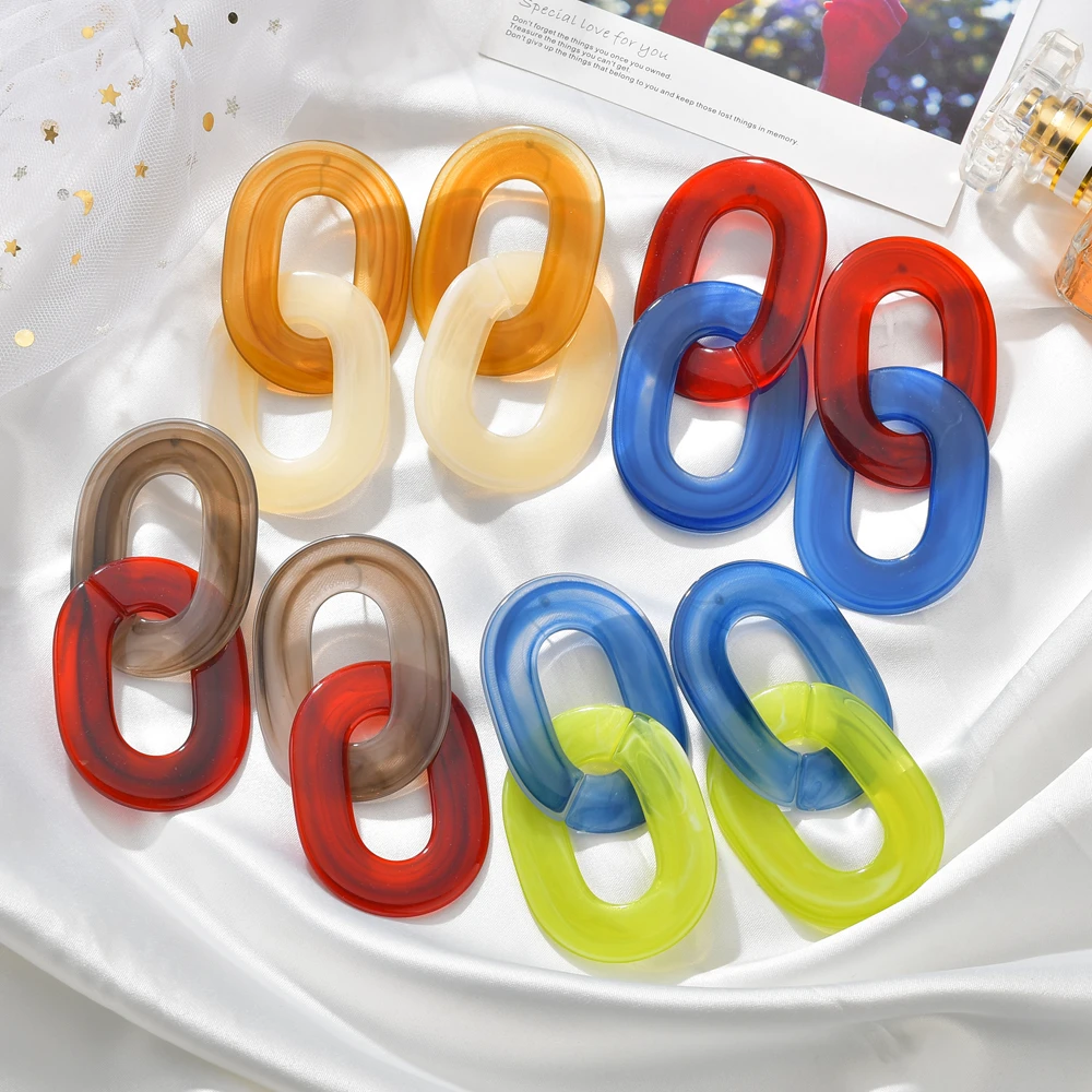 MESTILO 2019 серьги в стиле панк-рок цветные геометрические из смолы с овальным замком