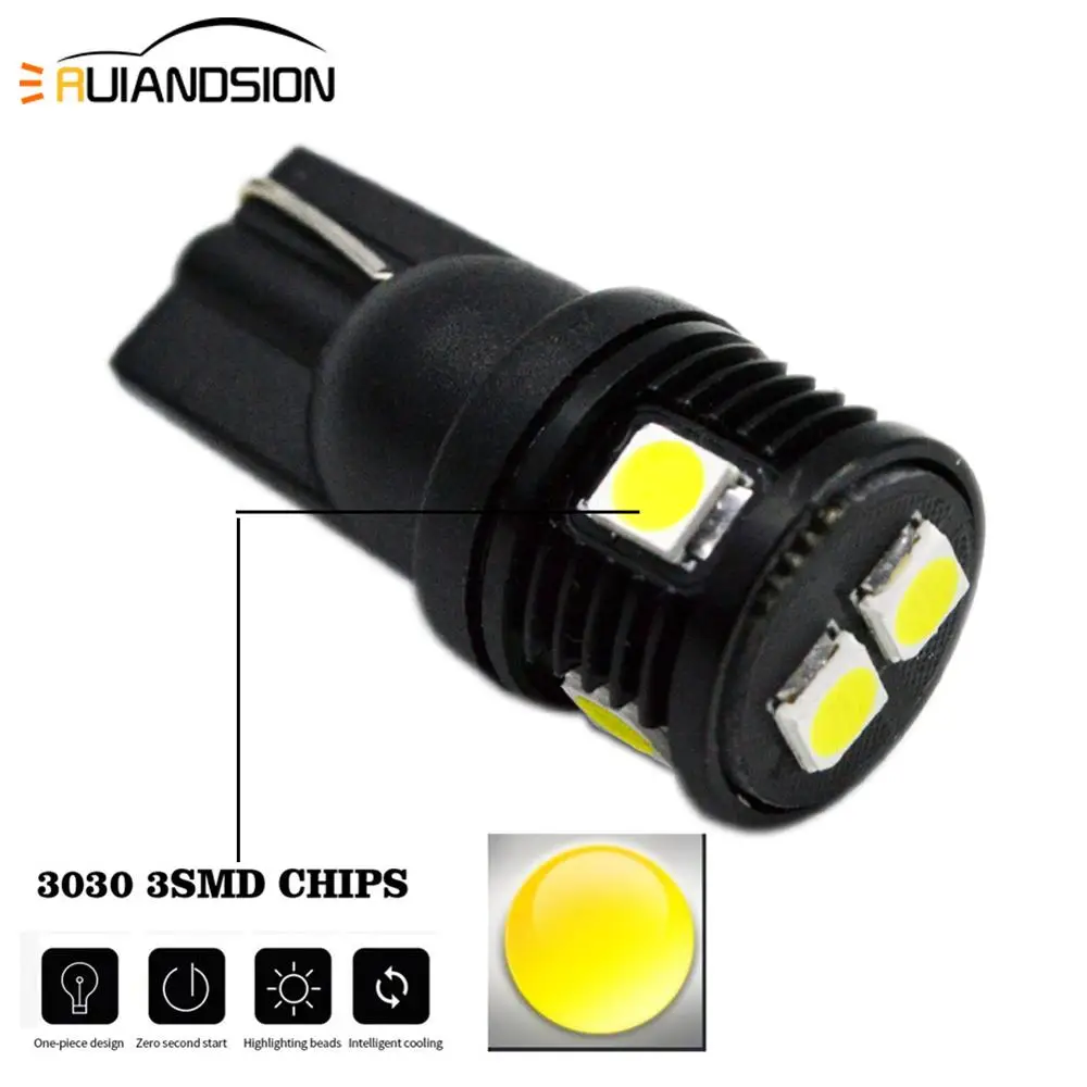Светодиодная лампа для чтения номерного знака 2 шт. 194 3030 T10 6 SMD W5W 168 Вт AC/DC 12 24 В
