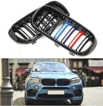 

ABS Car Front Bumper Mesh Grille Grills For BMW X5 X5M F15 X6 X6M F16 2014 2015 2016 2017 2018 Year