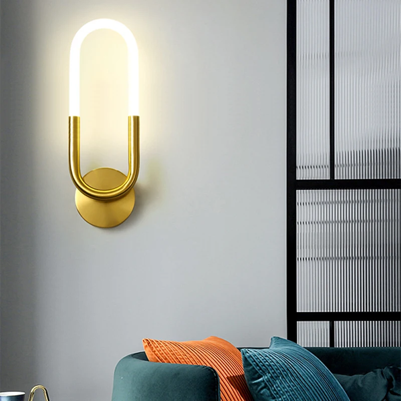 

Modern LED Wall light U-shaped lamp Simple Home decoration Bathroom Bedroom Corridor Bedside Wall lamps