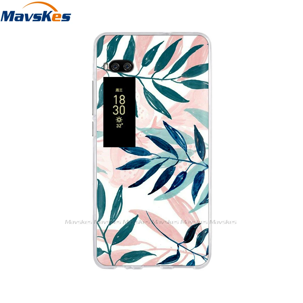 For Meizu Pro 7 Case 5.2" Fundas Coque Back Cover For Meizu Pro 7 Plus 5.7" Phone Cases Soft TPU Painted Silicone Bumper Shell 