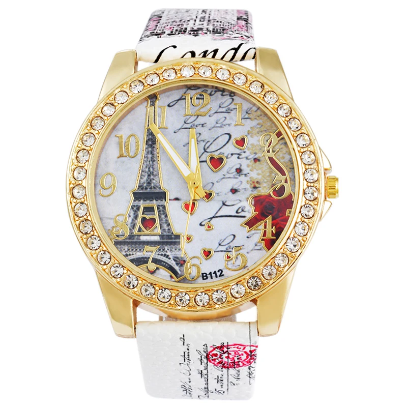 M white Женские часы часы женские наручные solar watch солнечные часы лунное затмение кожаный браслет бренд Geneva - Цвет: M white