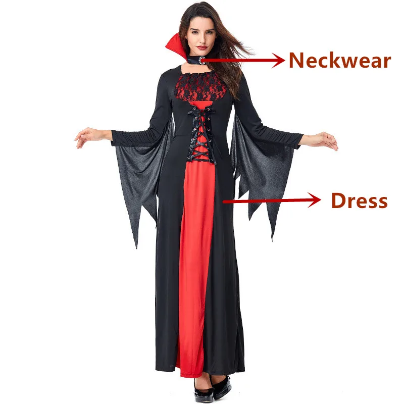 Deluxe Halloween Sexy Adult Women Vampire Costumes Victorian Vamp Fancy Party Dress Red and Black Witch Female Costumes - Цвет: style 1