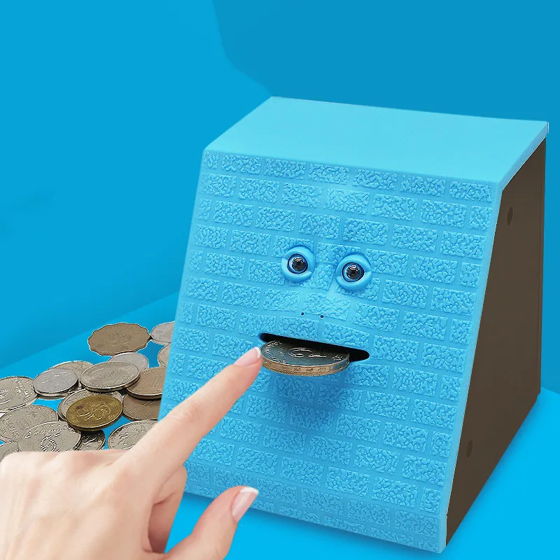  Smart Induction Money Box Face Money Eating Box Piggy Bank Cute Money Coin Saving Bank for Children