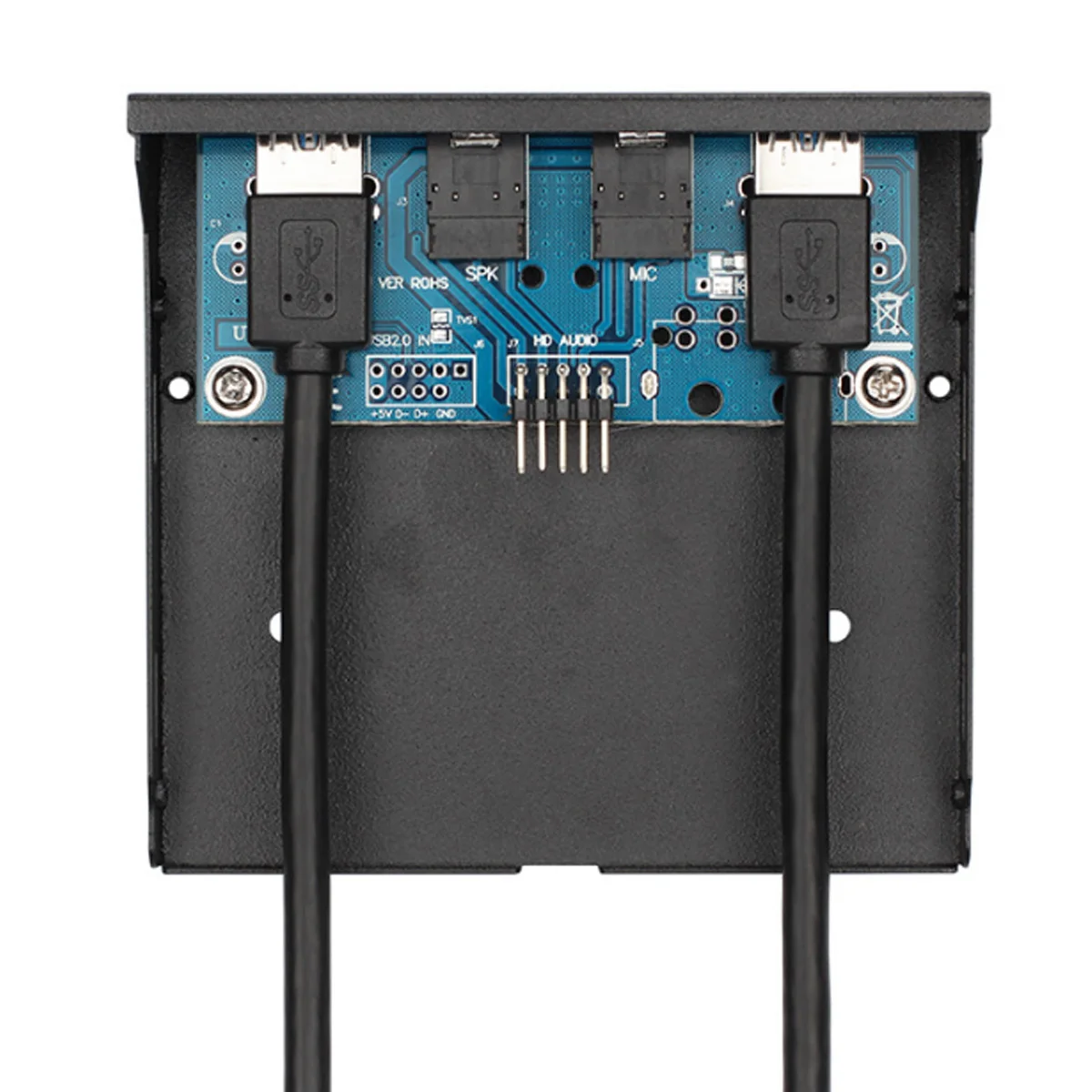 3,5 дюймов дисковод гибких дисков спереди Панель usb-хаб 2 Порты HD аудио Интерфейс 2 Порты USB 3,0 с 20-контактный разъем для настольного компьютера