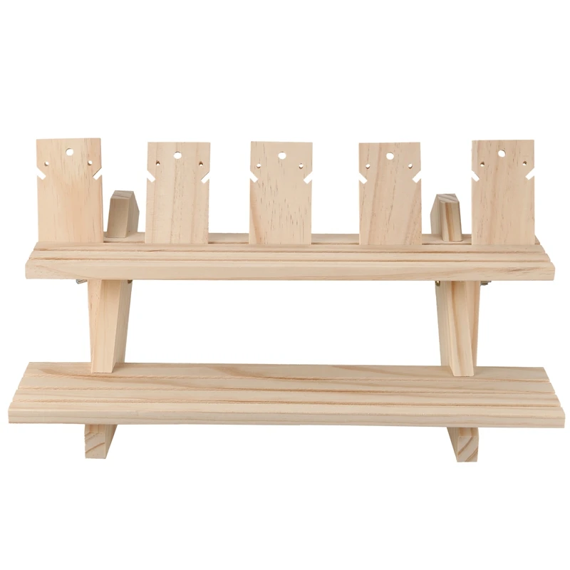 

Jewelry Display Tray Pendant Earrings Rings Display Blocks Solid Wood Jewelry Display Holder